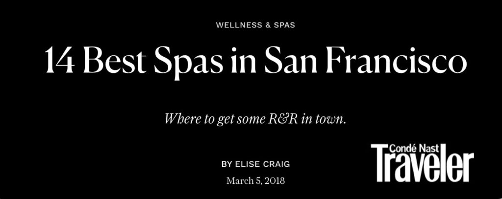 Best spa in San Francisco award